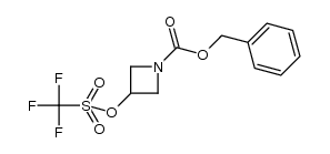 benzyl 3-(trifluoromethylsulfonyloxy)azetidine-1-carboxylate structure