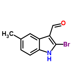 2-Bromo-5-methyl-1H-indole-3-carbaldehyde Structure