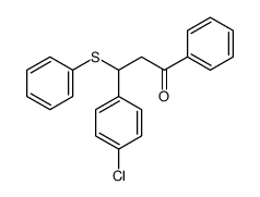 3-(4-chlorophenyl)-1-phenyl-3-phenylsulfanylpropan-1-one结构式