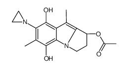 7-(1-azidirinyl)-2,3-dihydro-1-acetoxy-5,8-dihydroxy-6,9-dimethyl-1H-pyrrolo(1,2-a)indole结构式