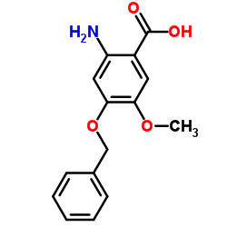 2-AMINO-4-BENZYLOXY-5-METHOXY-BENZOIC ACID Structure