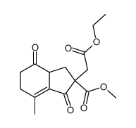 ethyl 1-methoxycarbonyl-7-methyl-1,4-dioxo-2,3,3a,4,5,6-hexahydroinden-2-ylacetate结构式