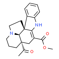 (+)-2,3-Didehydro-20-oxoaspidospermidine-3-carboxylic acid methyl ester结构式