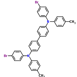 N,N'-bis(4-bromophenyl)-N,N'-bis(4-methylphenyl)-[1,1'-Biphenyl]-4,4'-diamine structure