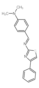 2-Thiazolamine,N-[[4-(dimethylamino)phenyl]methylene]-4-phenyl-结构式