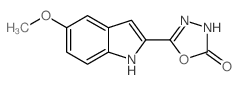 5-(5-Methoxy-1H-indol-2-yl)-1,3,4-oxadiazol-2(3H)-one Structure