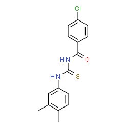 4-chloro-N-{[(3,4-dimethylphenyl)amino]carbonothioyl}benzamide结构式