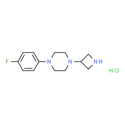 PIPERAZINE, 1-(3-AZETIDINYL)-4-(4-FLUOROPHENYL)-, HYDROCHLORIDE结构式