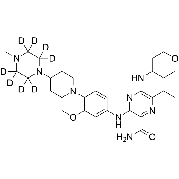 Gilteritinib-d8 structure