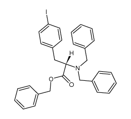 N,N-dibenzyl-4-iodo-L-phenylalanine benzyl ester结构式