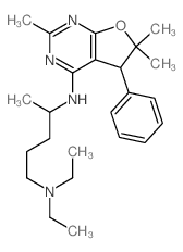 1,4-Pentanediamine,N4-(5,6-dihydro-2,6,6-trimethyl-5-phenylfuro[2,3-d]pyrimidin-4-yl)-N1,N1-diethyl- Structure