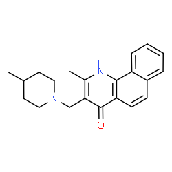 2-methyl-3-[(4-methyl-1-piperidinyl)methyl]benzo[h]quinolin-4-ol Structure