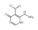 4(3H)-Pyrimidinone,6-hydrazinyl-5-nitro- Structure