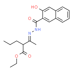 ethyl 2-[(1E)-1-{2-[(3-hydroxynaphthalen-2-yl)carbonyl]hydrazinylidene}ethyl]pentanoate结构式