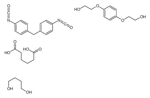 butane-1,4-diol,hexanedioic acid,2-[4-(2-hydroxyethoxy)phenoxy]ethanol,1-isocyanato-4-[(4-isocyanatophenyl)methyl]benzene Structure