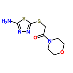 5-((2-MORPHOLIN-4-YL-2-OXOETHYL)THIO)-1,3,4-THIADIAZOL-2-AMINE Structure