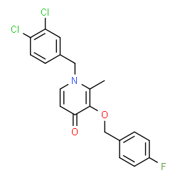 1-(3,4-Dichlorobenzyl)-3-[(4-fluorobenzyl)oxy]-2-methyl-4(1H)-pyridinone structure