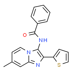 N-[7-methyl-2-(thiophen-2-yl)imidazo[1,2-a]pyridin-3-yl]benzamide structure