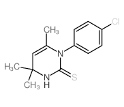 1-(4-chlorophenyl)-4,4,6-trimethyl-3H-pyrimidine-2-thione结构式