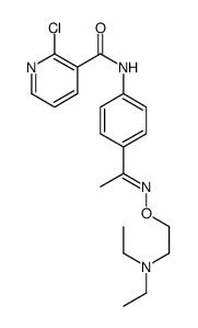 4'-(2-Chloronicotinoylamino)acetophenone O-(2-diethylaminoethyl)oxime Structure