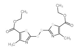 ethyl 2-[(5-ethoxycarbonyl-4-methyl-1,3-thiazol-2-yl)disulfanyl]-4-methyl-1,3-thiazole-5-carboxylate structure