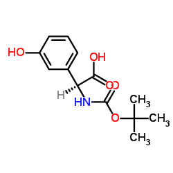 (2S)-(+)-N-tert-Butoxycarbonyl-2-(3-hdroxyphenyl)glycin Structure