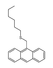 9-(hexylsulfanylmethyl)anthracene Structure