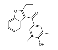 (2-ethyl-1-benzofuran-3-yl)-(4-hydroxy-3,5-dimethylphenyl)methanone结构式