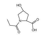 (2S,4R)-4-hydroxy-1-propanoylpyrrolidine-2-carboxylic acid Structure