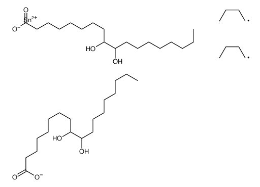 [dibutyl(9,10-dihydroxyoctadecanoyloxy)stannyl] 9,10-dihydroxyoctadecanoate结构式