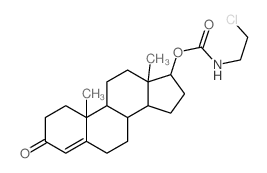 (10,13-dimethyl-3-oxo-1,2,6,7,8,9,11,12,14,15,16,17-dodecahydrocyclopenta[a]phenanthren-17-yl) N-(2-chloroethyl)carbamate Structure