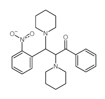 1-Propanone,3-(2-nitrophenyl)-1-phenyl-2,3-di-1-piperidinyl-结构式