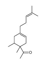 1-[1,6-dimethyl-4-(4-methylpent-3-enyl)-3-cyclohexen-1-yl]ethan-1-one结构式