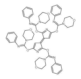 4-Morpholinecarboximidicacid, N-phenyl-,3-[2,5-bis[4-morpholinyl(phenylimino)methoxy]-3H-pyrrol-3-ylidene]-3H-pyrrole-2,5-diylester (9CI) picture