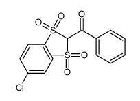 2-(4-chlorophenyl)sulfonyl-2-methylsulfonyl-1-phenylethanone Structure