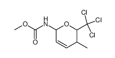 (5-Methyl-6-trichloromethyl-5,6-dihydro-2H-pyran-2-yl)-carbamic acid methyl ester结构式