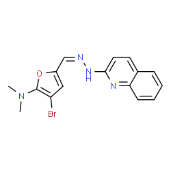 2-Furancarboxaldehyde,4-bromo-5-(dimethylamino)-,2-quinolinylhydrazone (9CI)结构式