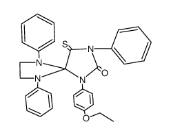 1-(4-ethoxy-phenyl)-3,6,9-triphenyl-4-thioxo-1,3,6,9-tetraaza-spiro[4.4]nonan-2-one Structure