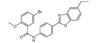 5-bromo-N-[4-(5-ethyl-1,3-benzoxazol-2-yl)phenyl]-2-methoxybenzamide结构式