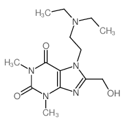 1H-Purine-2,6-dione,7-[2-(diethylamino)ethyl]-3,7-dihydro-8-(hydroxymethyl)-1,3-dimethyl- picture