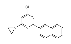 4-(aziridin-1-yl)-6-chloro-2-naphthalen-2-ylpyrimidine Structure