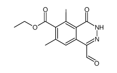 7-ethoxycarbonyl-4-formyl-6,8-dimethyl-1(2H)-phthalazinone结构式