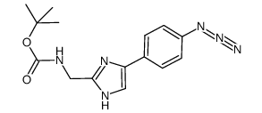 tert-butyl [4-(4-azidophenyl)-1H-imidazol-2-yl]methylcarbamate Structure