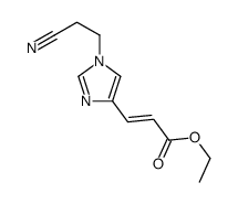 ethyl 3-[1-(2-cyanoethyl)imidazol-4-yl]prop-2-enoate结构式