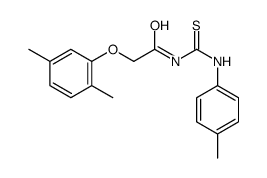 2-(2,5-dimethylphenoxy)-N-[(4-methylphenyl)carbamothioyl]acetamide结构式