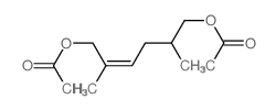 2,5-二甲基-2-己烯-1,6-二醇二乙酸酯结构式