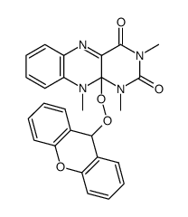 1,3,10-trimethyl-10a-xanthen-9-ylperoxy-10,10a-dihydro-1H-benzo[g]pteridine-2,4-dione结构式