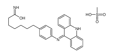 acridin-9-yl-[4-(7-amino-7-oxoheptyl)phenyl]azanium,methanesulfonate Structure