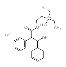 2-[3-(1-cyclohex-3-enyl)-3-hydroxy-2-phenyl-propanoyl]oxyethyl-diethyl-methyl-azanium结构式