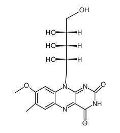 8-methoxy-7-methyl-10-D-ribitol-1-yl-10H-benzo[g]pteridine-2,4-dione结构式